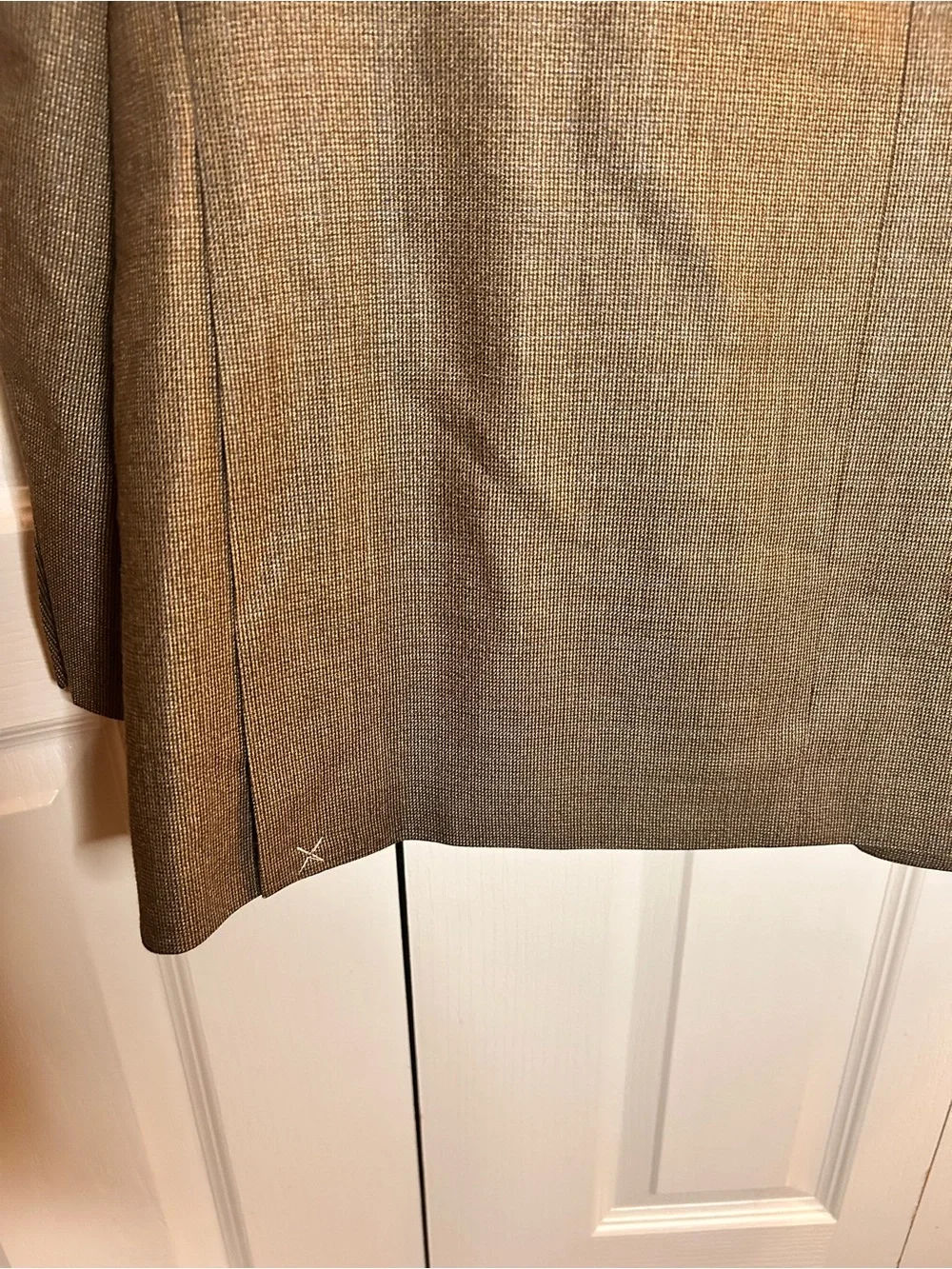 Ralph Lauren Men’s Size 50L Silk Wool Brown Golden Blue Knit 2 Button Blazer